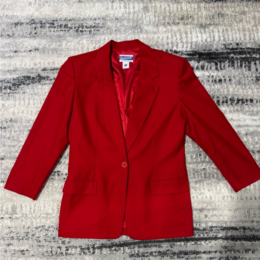 Vintage Pendleton Women's Red Blazer Size 8